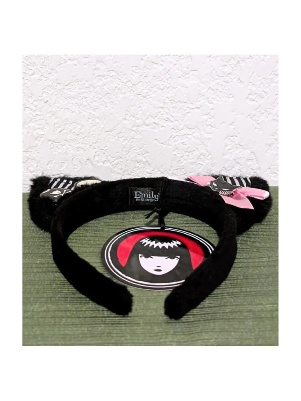 Dolls Kill x Emily the Strange Mystery Me Cat Ear Headband NWT Deadstock Goth
